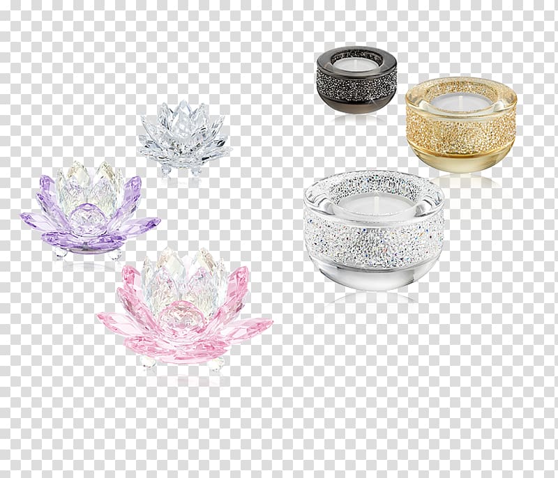 Water lily Candlestick Swarovski AG Bougeoir Pink, aguilas transparent background PNG clipart