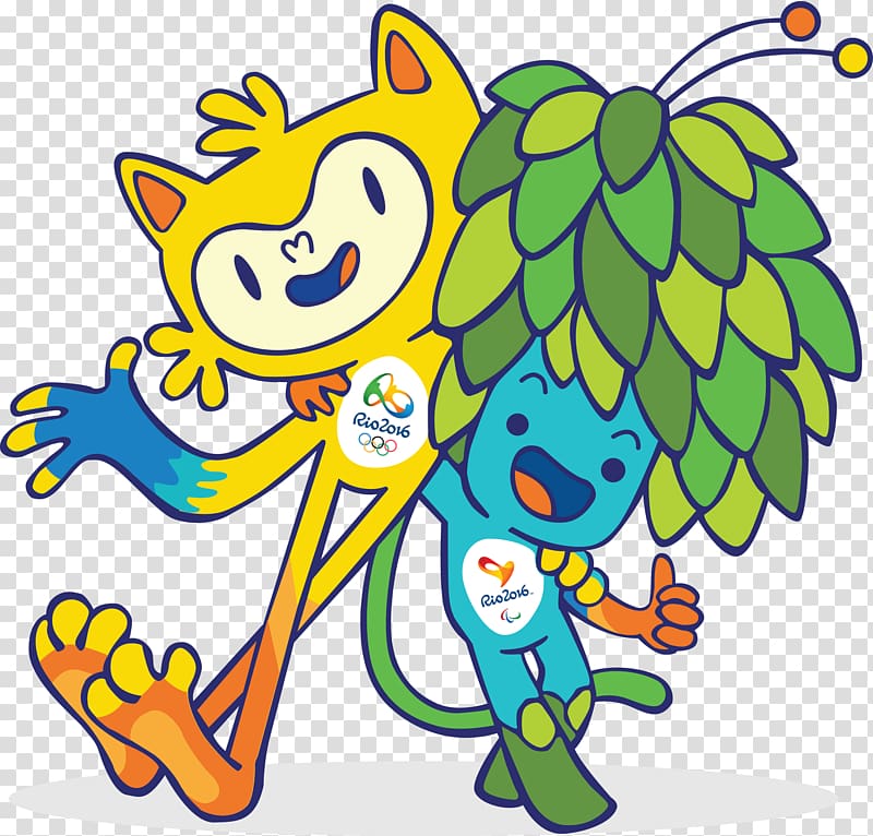 2016 Summer Olympics 2016 Summer Paralympics Rio de Janeiro Olympic sports Vinicius and Tom, Brazil Rio Olympic mascot transparent background PNG clipart