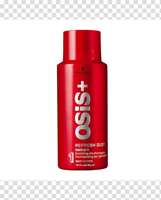 Schwarzkopf OSiS+ Dust It Mattifying Volume Powder Dry shampoo Hair spray, shampoo transparent background PNG clipart