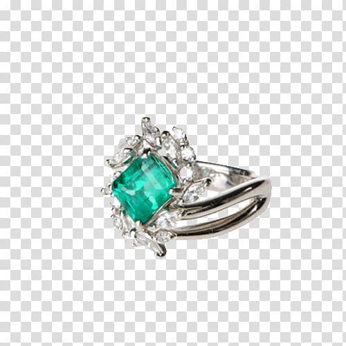 Colombia Emerald Ring, Hera Zhen Tibetan emerald ring transparent background PNG clipart
