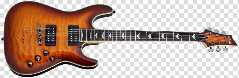 Fender Stratocaster Schecter Guitar Research Floyd Rose Electric guitar, sunburst transparent background PNG clipart