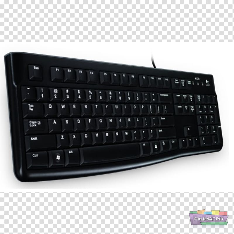 Computer keyboard Computer mouse Logitech K120 Wireless keyboard, Computer Mouse transparent background PNG clipart