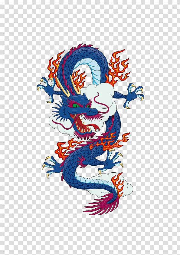 blue dragon illustration, Blue Dragon transparent background PNG clipart