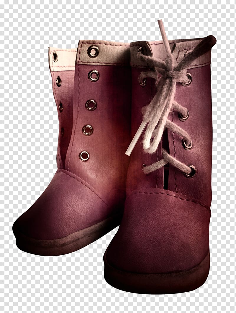 Snow boot Shoe Footwear Purple, Pretty purple boots transparent background PNG clipart