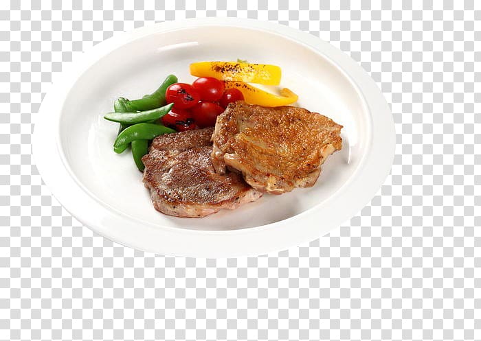Fried chicken European cuisine Pork chop Chicken Thighs, Pan-fried pork chop chicken fight transparent background PNG clipart
