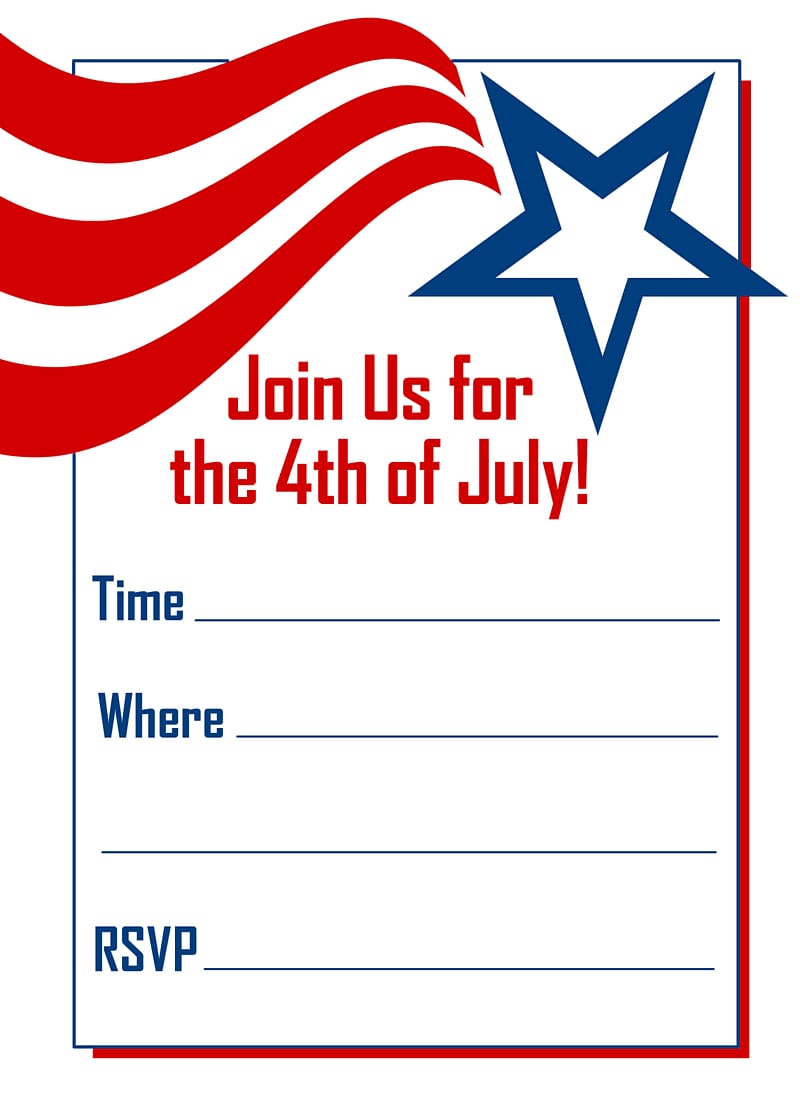 Wedding invitation Independence Day Party Birthday , 4th Of July Free transparent background PNG clipart