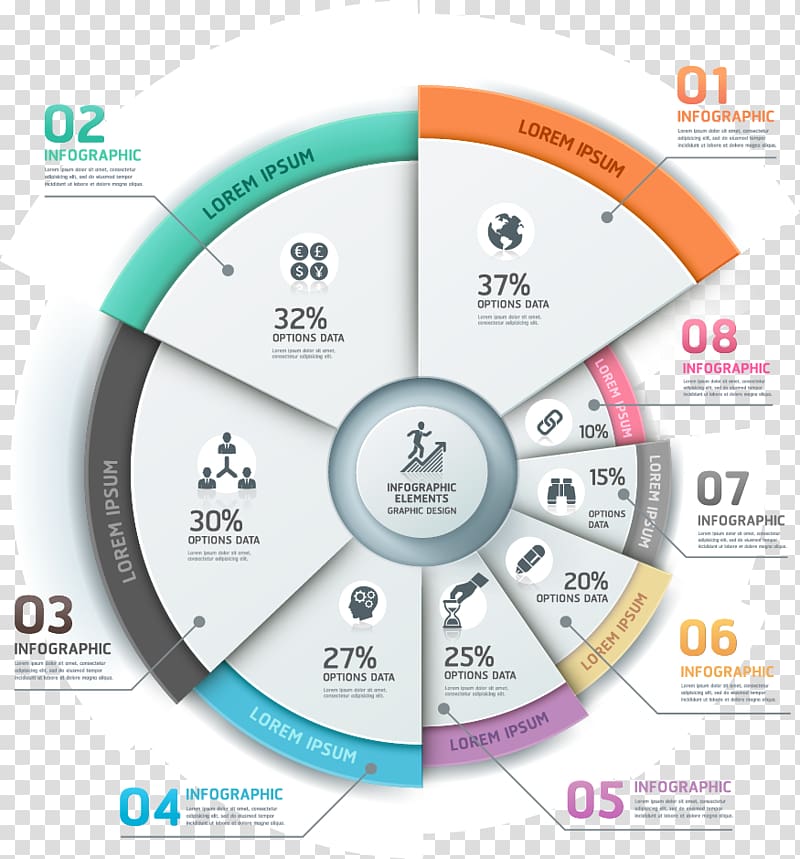 INF graphic elements cycle illustration, Infographic Business Adobe Illustrator Diagram, PPT creative ideas annular element chart transparent background PNG clipart