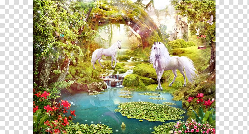 Horse Mural Unicorn Wall decal , unicorn transparent background PNG clipart