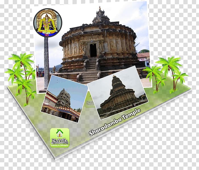 Sringeri Watercolor painting Scale Models Gopuram Sketch, golden pillars transparent background PNG clipart