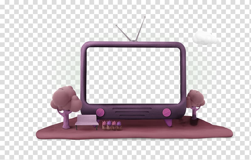 Television set, Brown simple TV decoration pattern transparent background PNG clipart