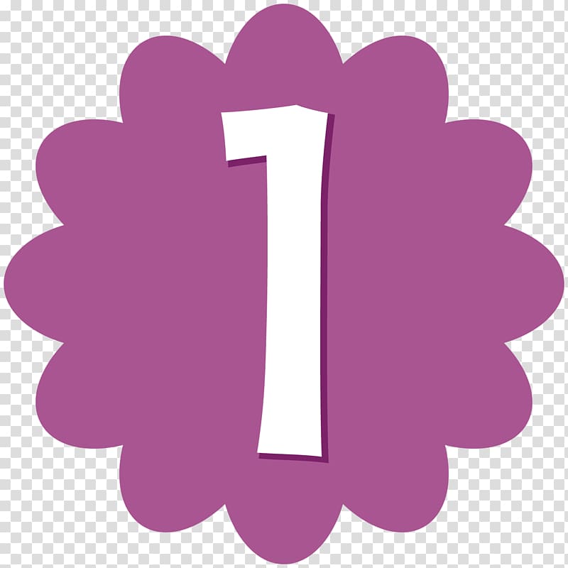 Birthday cake Number , one transparent background PNG clipart
