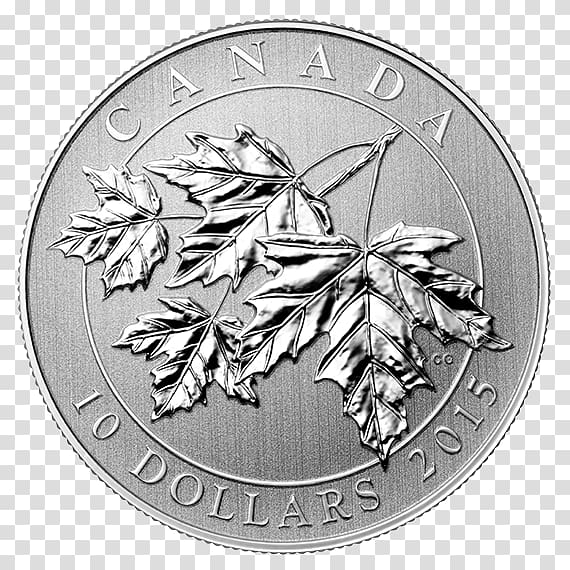 Coin Silver Currency Canadian Gold Maple Leaf, silver coins transparent background PNG clipart
