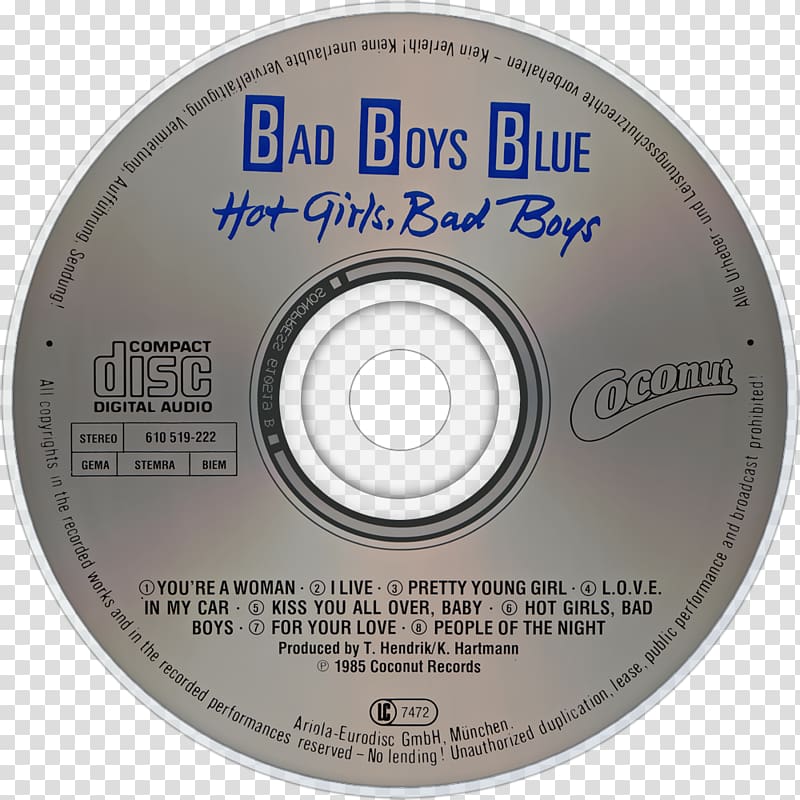 Compact disc Hot Girls, Bad Boys Hot Girls, Bad Boys Bad Boys Blue DVD, bad woman transparent background PNG clipart