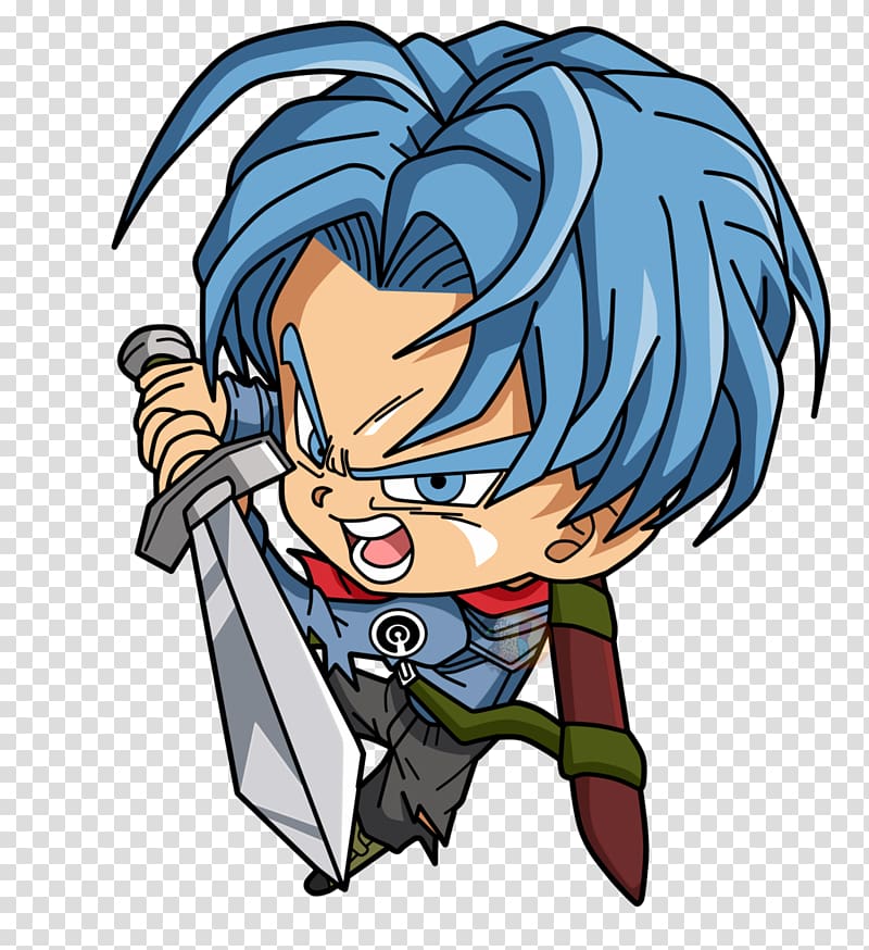 Trunks Goku Majin Buu Vegeta Super Saiya, Chibi transparent background PNG clipart