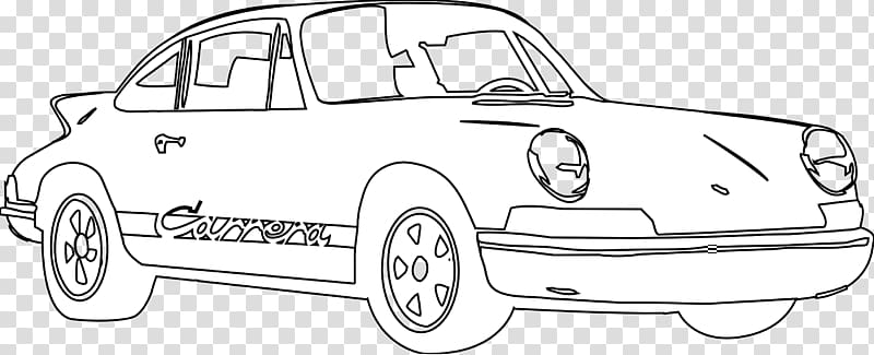 Sports car Line art Car door Drawing, Porsche transparent background PNG clipart
