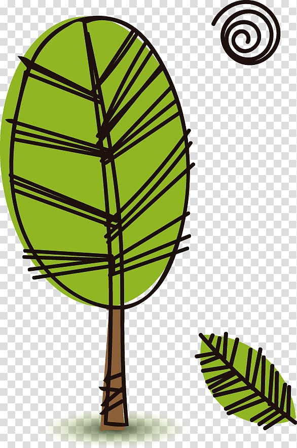 Drawing Cartoon , Hand-painted trees in spring transparent background PNG clipart