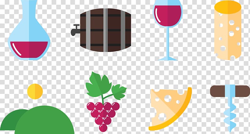 Red Wine Grape Icon, Red wine collection transparent background PNG clipart