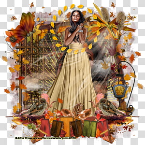 Floral design Autumn, design transparent background PNG clipart thumbnail