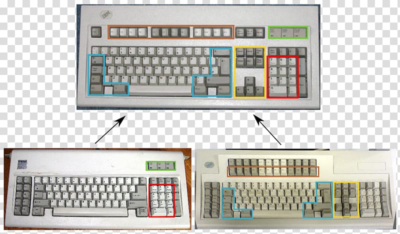 Computer keyboard Model M keyboard IBM Personal Computer/AT Thumb keyboard, ibm transparent background PNG clipart