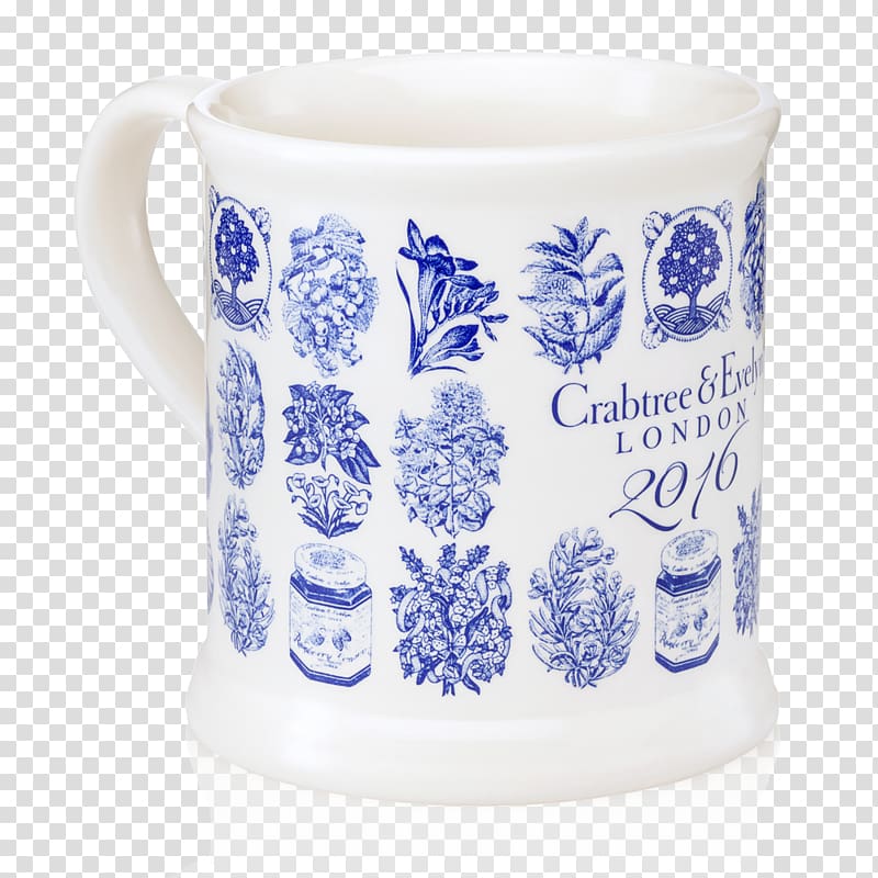 Coffee cup Mug Ceramic Blue and white pottery Saucer, mug transparent background PNG clipart