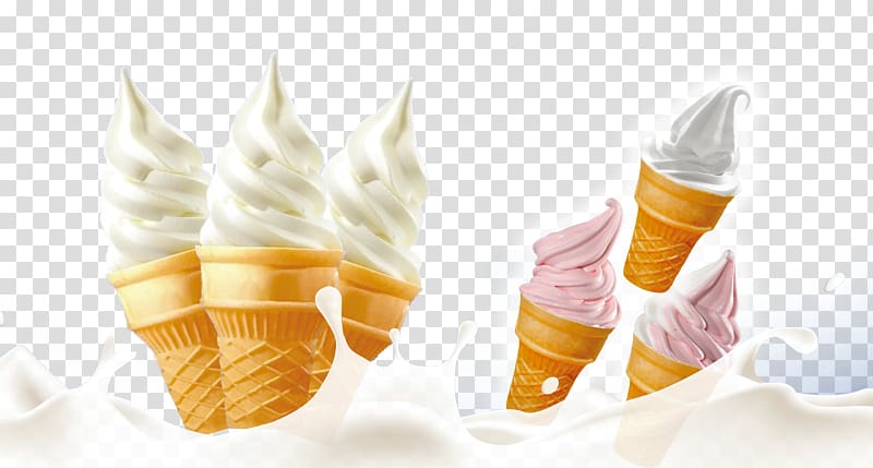 Ice cream cone KFC Sundae Frozen yogurt, Ice cream transparent background PNG clipart