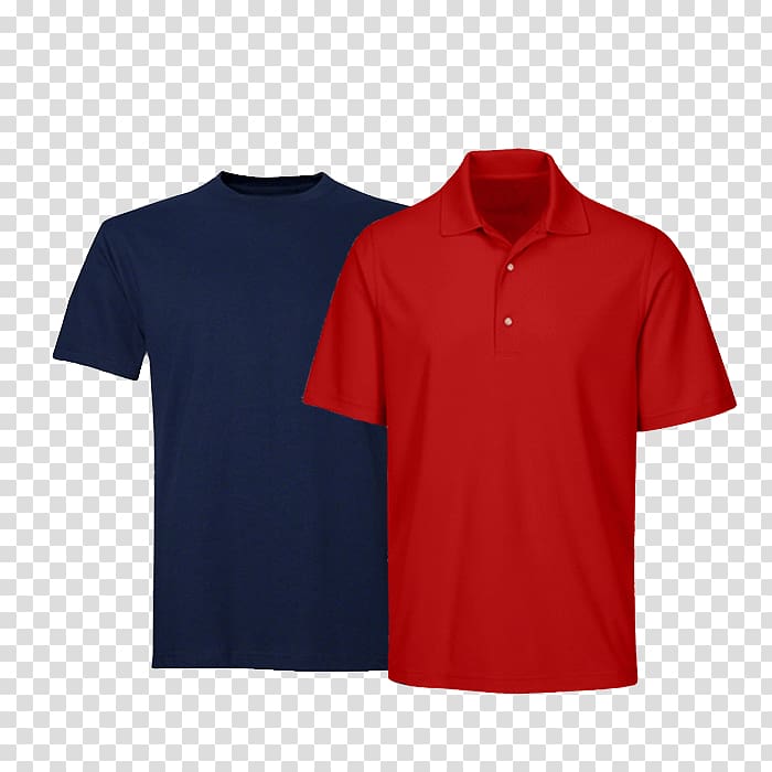 T-shirt Polo shirt Crew neck Red Collar, T-shirt transparent background PNG clipart