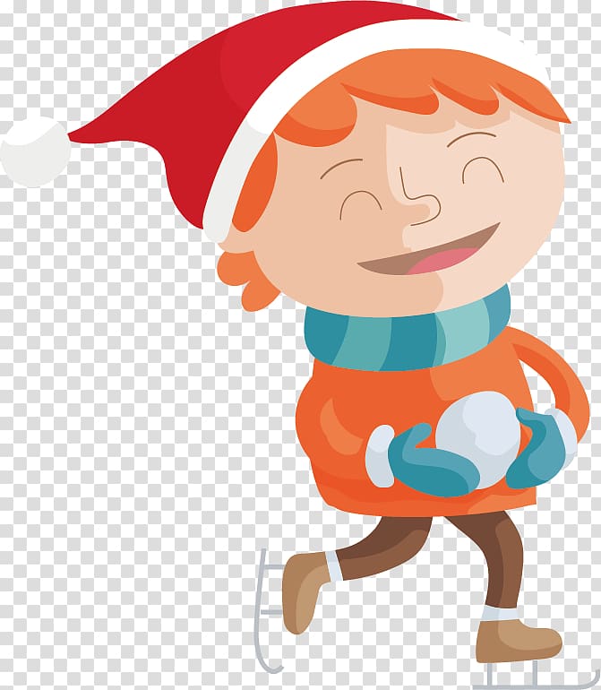 Santa Claus Puzzles are New Years Christmas Child, rub snowball boy transparent background PNG clipart