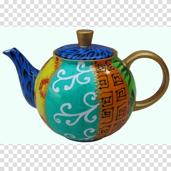 Teapot Ceramic Kettle Bone china, hand painted teapot transparent background PNG clipart