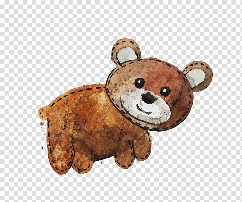 Bear Koala Watercolor painting, Gouache Bear Toys transparent background PNG clipart