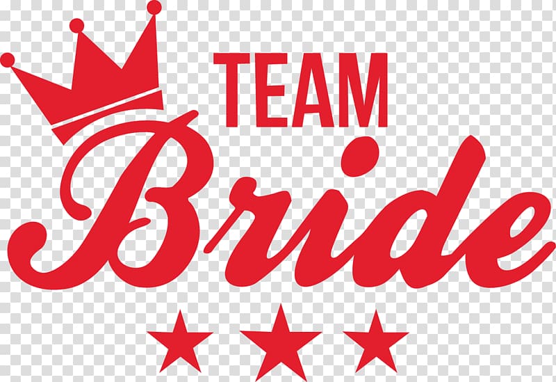 Team Bride text, T-shirt Bride Bachelorette party Iron-on, T-shirt transparent background PNG clipart