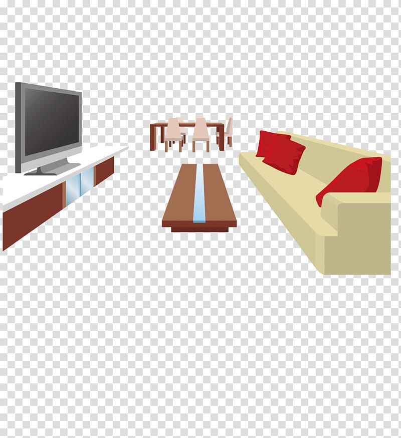 Table Couch Living room Television Cabinetry, Living room sofa TV cabinet and TV transparent background PNG clipart