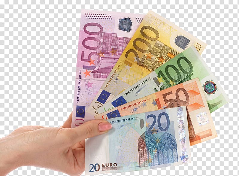 Money Euro Currency Banknote, Take notes in different denominations transparent background PNG clipart