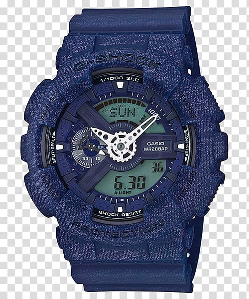 G-Shock Shock-resistant watch Casio Blue, watch transparent background PNG clipart