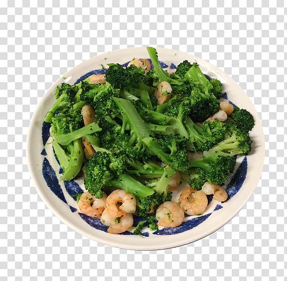 Fried prawn Broccoli Vegetarian cuisine Shrimp, Broccoli fried shrimp transparent background PNG clipart