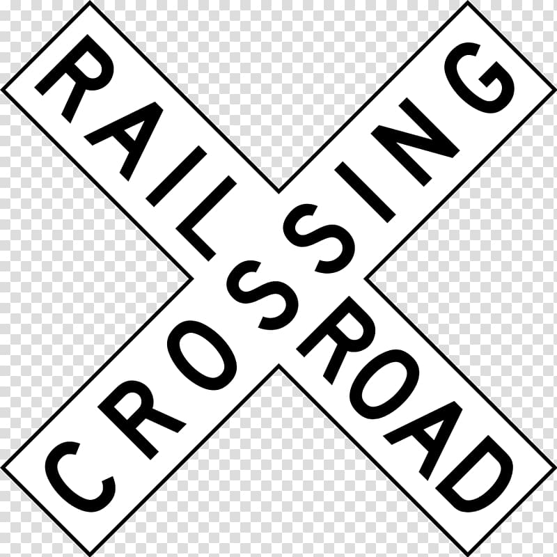 Rail transport Train Level crossing Crossbuck Road, railroad tracks transparent background PNG clipart