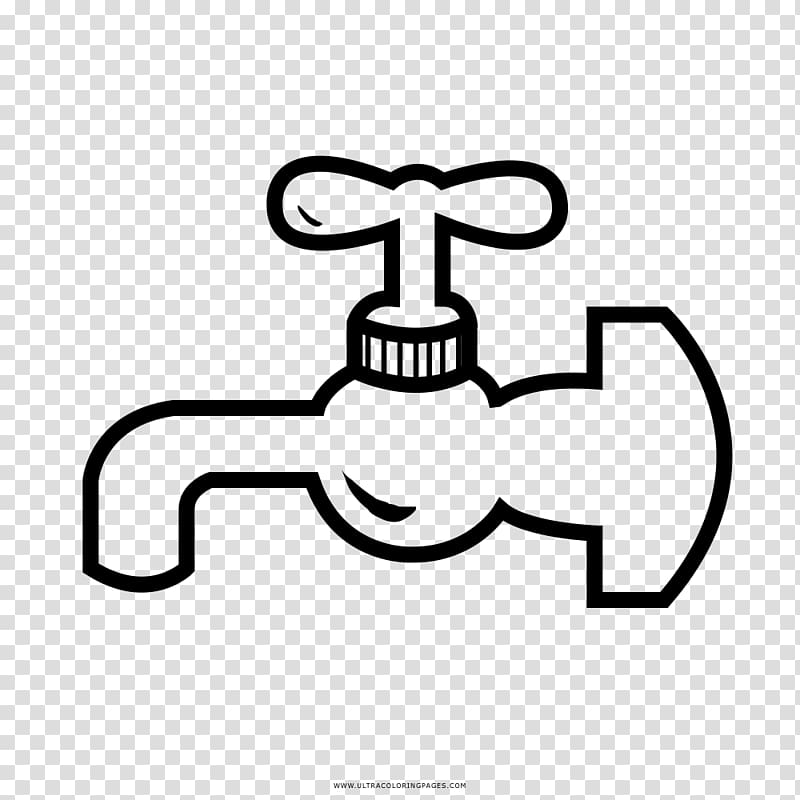 Drawing Tap Coloring book Line art, sink transparent background PNG clipart