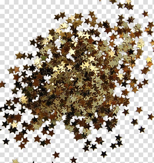Glitter Star Gold Color Confetti, eye brow transparent background PNG clipart