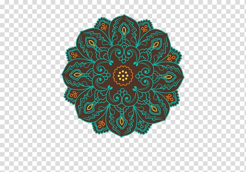 blue and brown floral illustration, Paraguay Icon, Islamic Icon transparent background PNG clipart