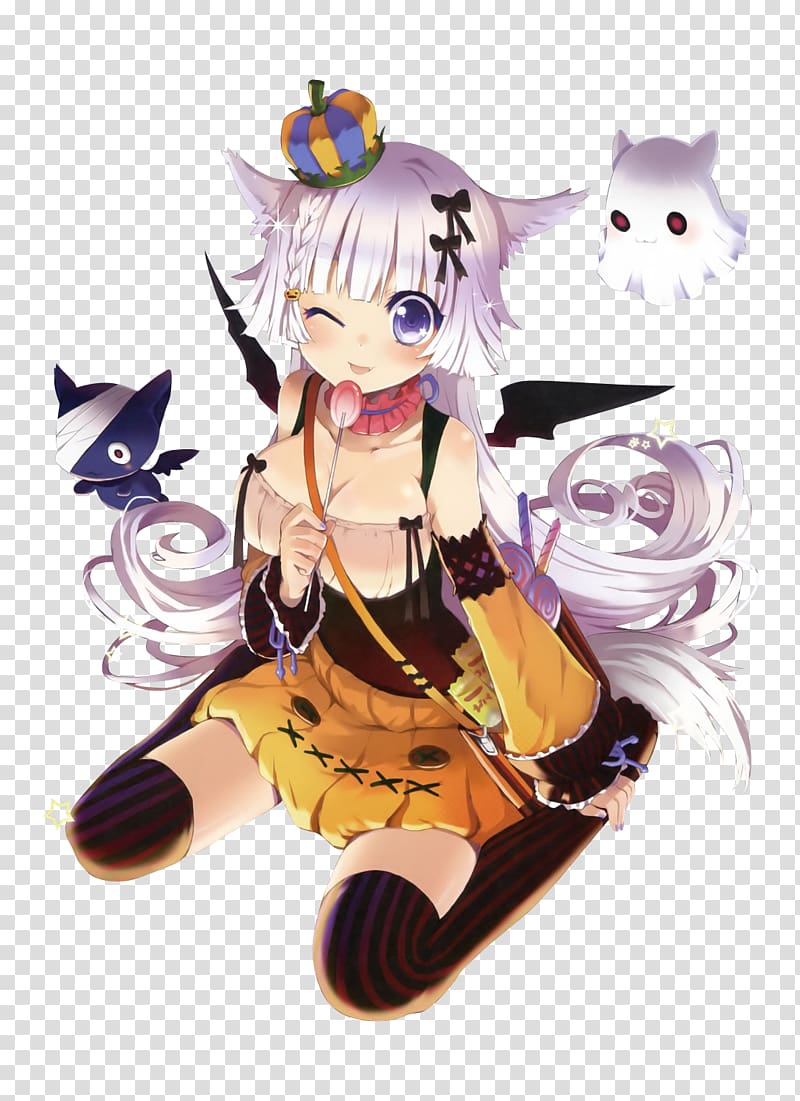 Fiction Mangaka Illustration Desktop Anime, Neko girl transparent background PNG clipart