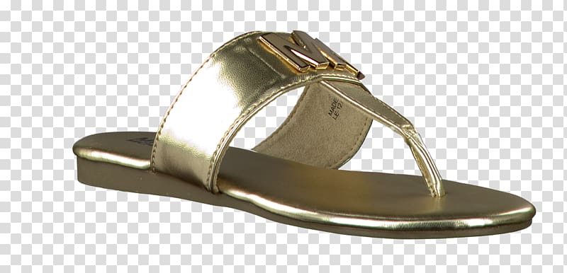 Flip-flops Shoe Gold Sandal Metallic color, michael kors flip flops transparent background PNG clipart