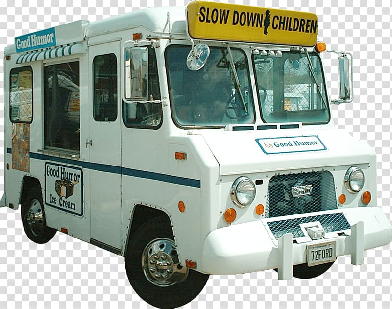 Ice cream van Car Motor vehicle Good Humor, ice cream truck transparent background PNG clipart