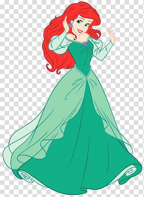 Ariel Disney Princess The dress King Triton, green Dress transparent ...