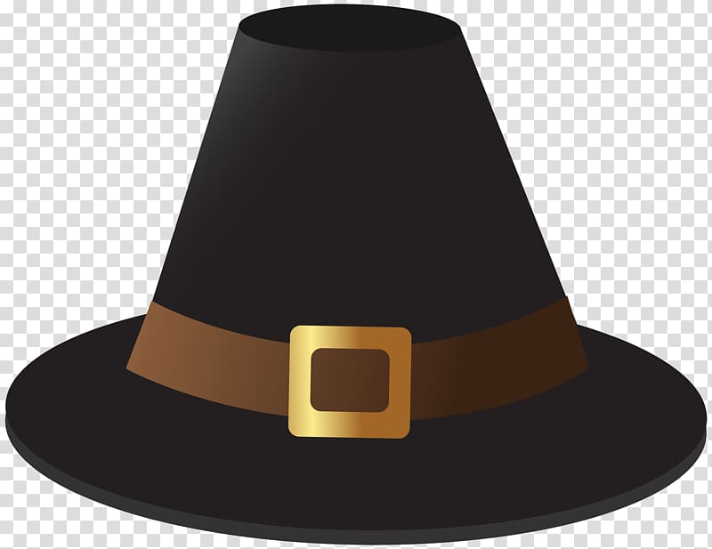 black hat , Pilgrim\'s hat Gat , Black Pilgrim Hat transparent background PNG clipart