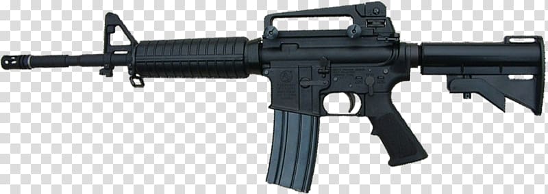 M4 carbine Airsoft gun Rifle, M16 transparent background PNG clipart