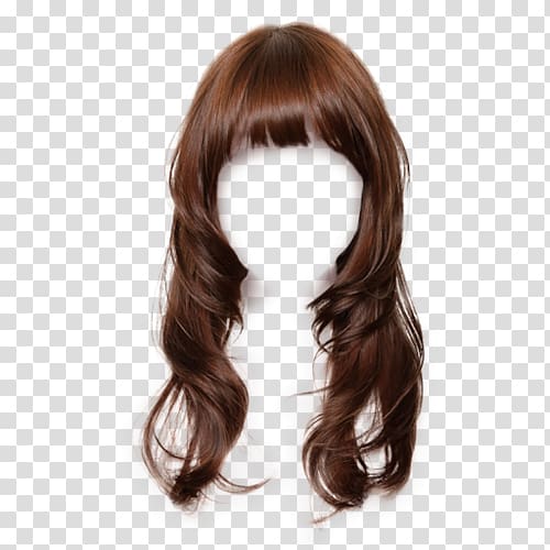 Brown hair Wig Long hair Capelli, hair transparent background PNG clipart