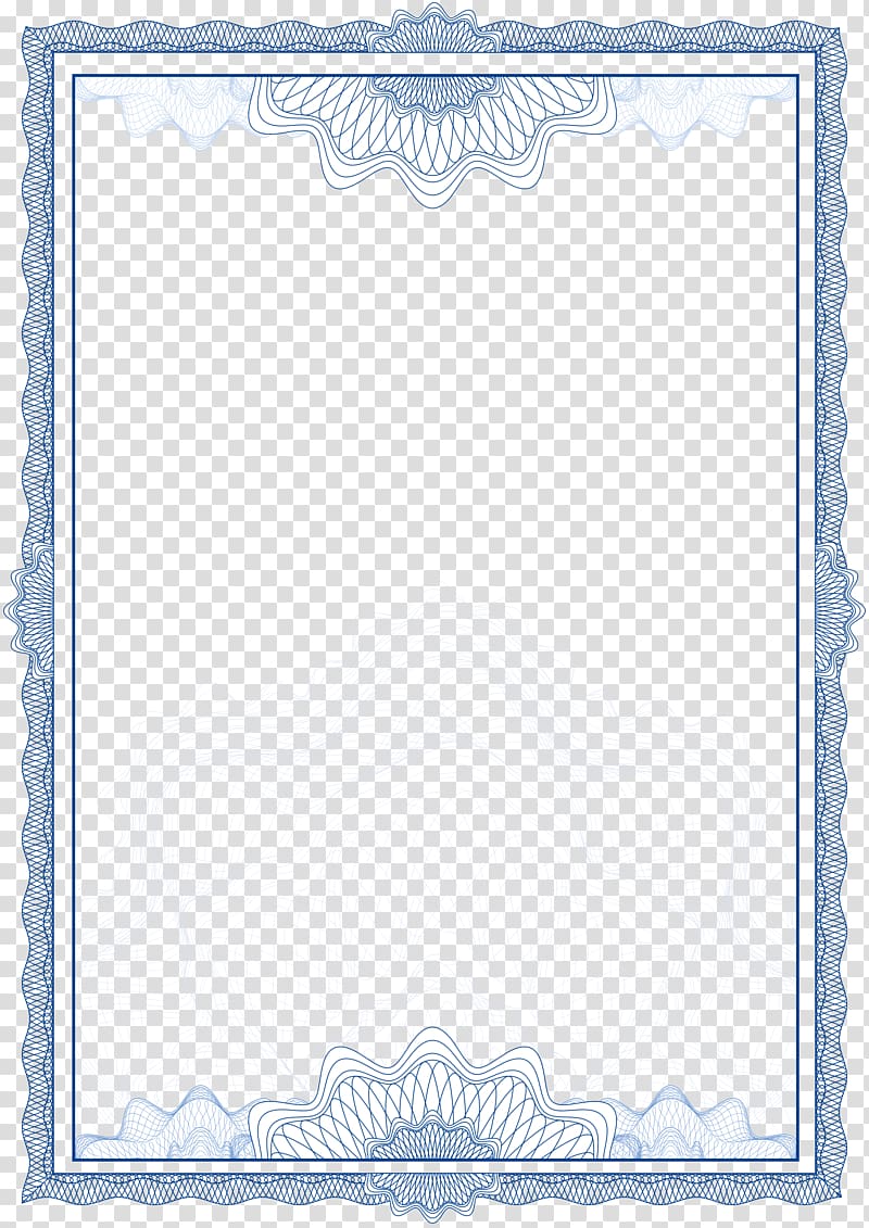 white and blue frame graphic illustration, Adobe Illustrator Computer file, Authorization template transparent background PNG clipart