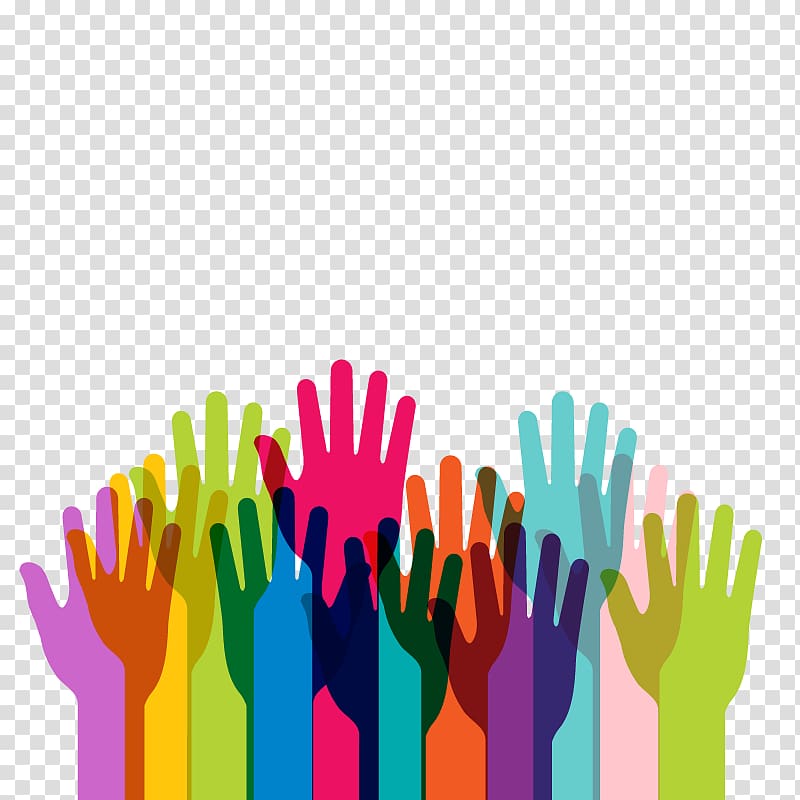 multicolored human hand , Diversity Inclusion Education Business Organization, volunteer transparent background PNG clipart