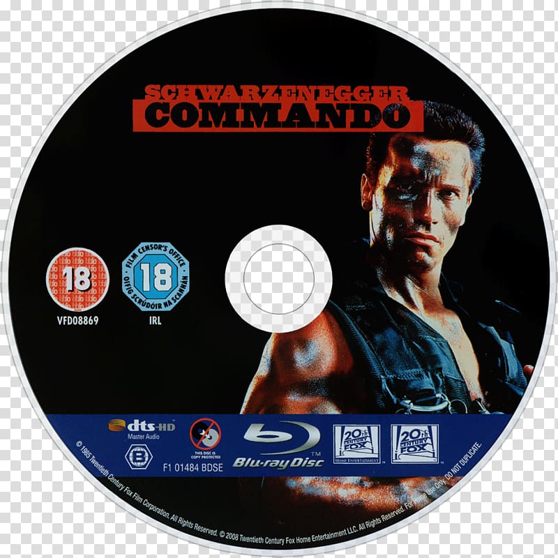 Arnold Schwarzenegger Commando Blu-ray disc Film DVD, arnold schwarzenegger transparent background PNG clipart