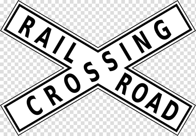 Rail transport Australia Crossbuck Level crossing Traffic sign, railroad tracks transparent background PNG clipart