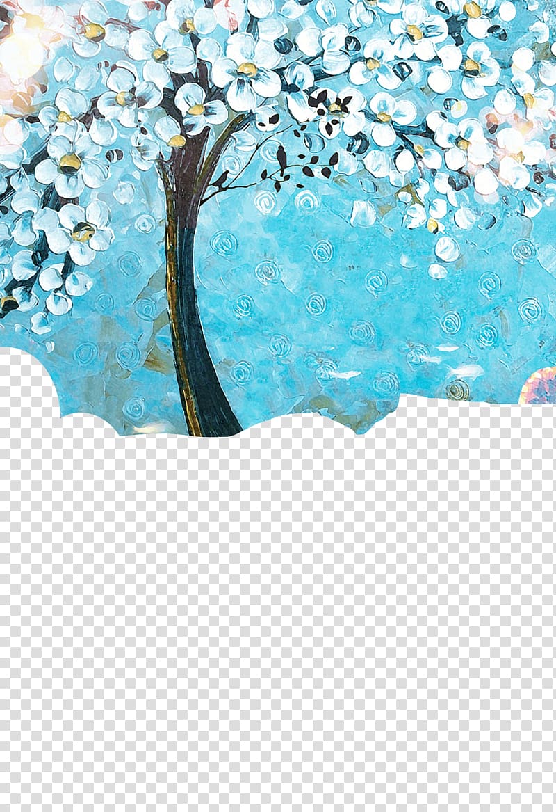 Painted Trees transparent background PNG clipart